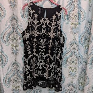 2X Alfani Embroidered Sleeveless Tunic